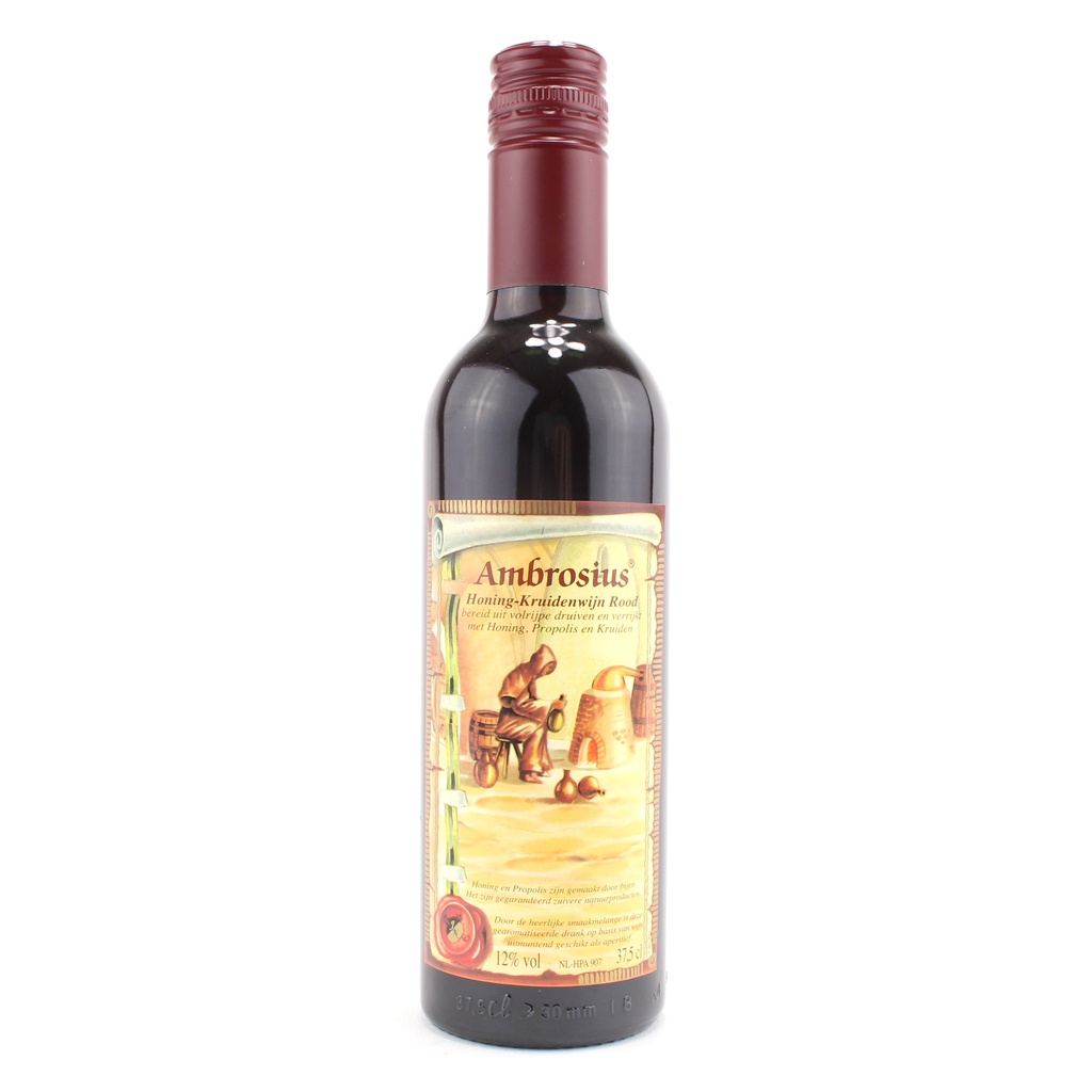 Ambrosius - honing-kruidenwijn ROOD 375 ml     