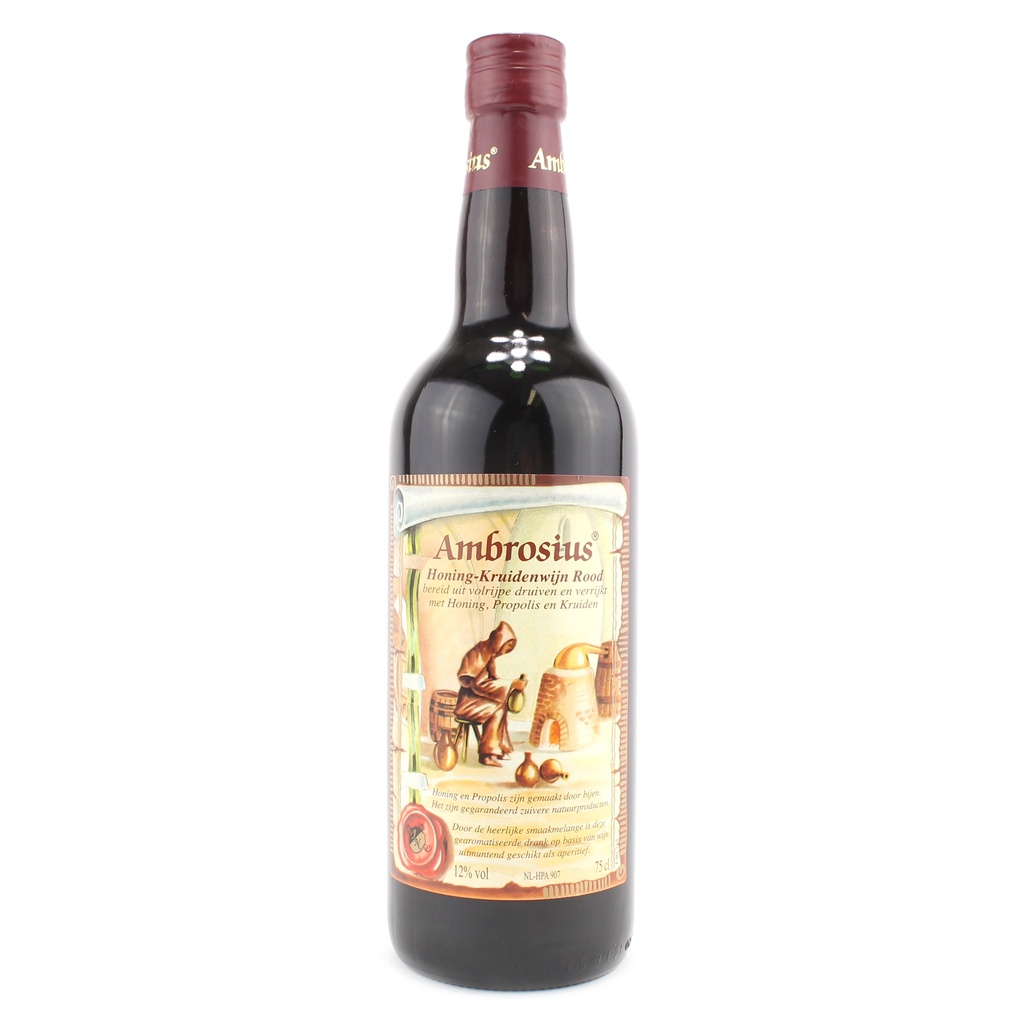 Ambrosius - honing-kruidenwijn ROOD 750 ml     
