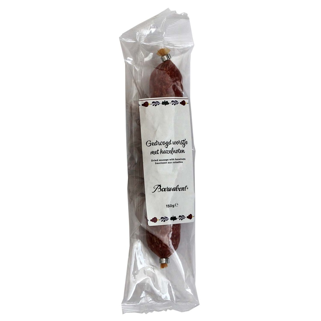 Boerenbont - Gedroogd worstje met Hazelnoten 150 g    