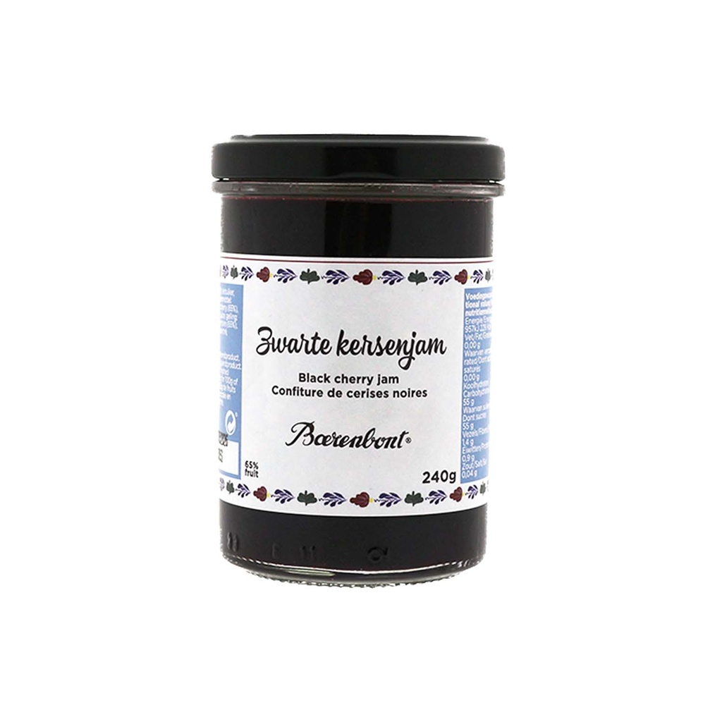 Boerenbont - Jam Zwarte Kers 240 g    