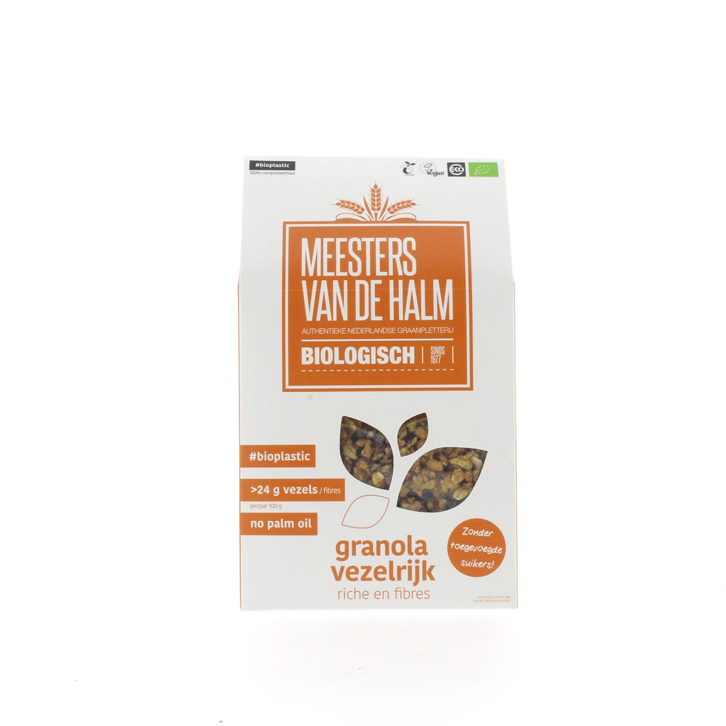 De Halm - Granola Vezelrijk BIO 350 g    