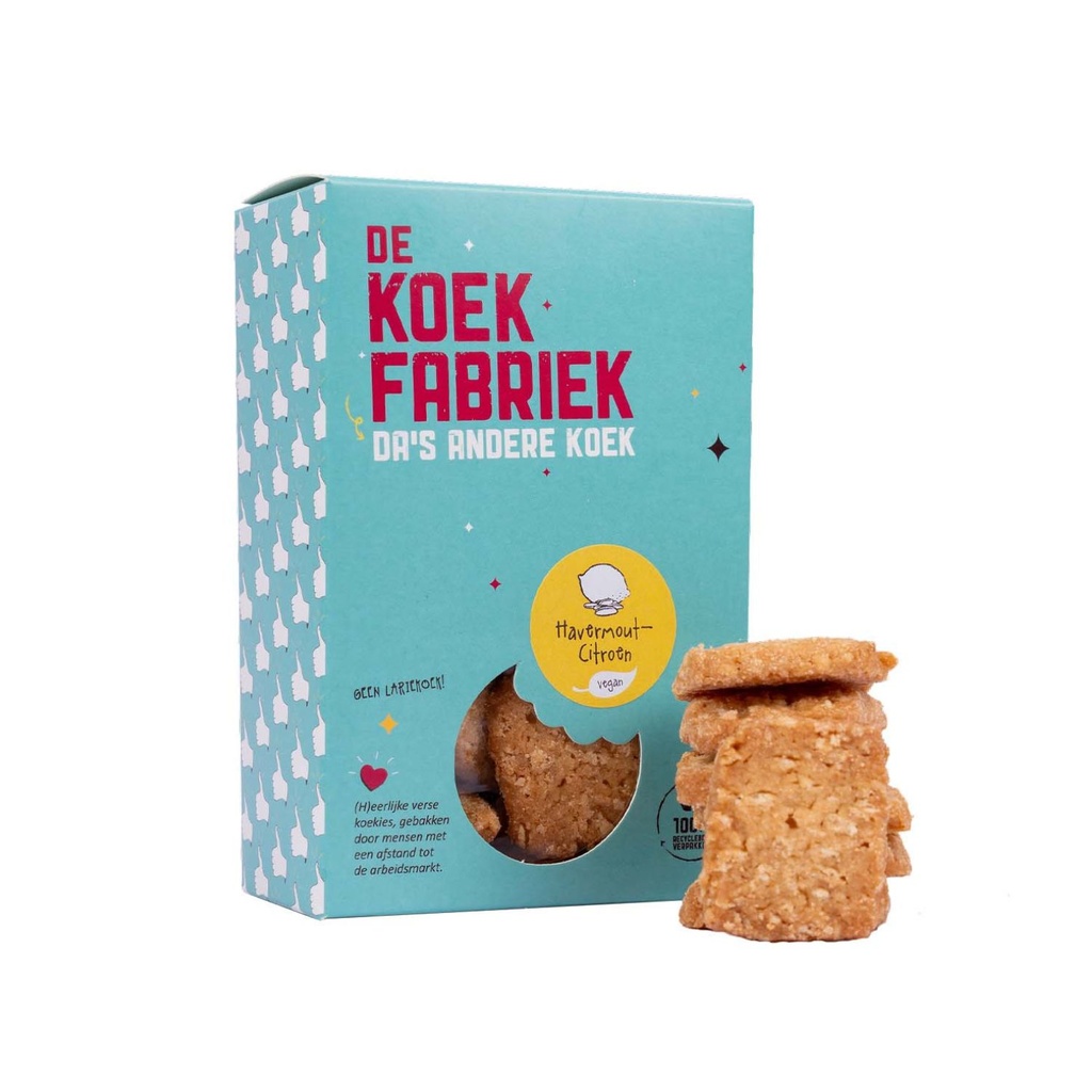 De Koekfabriek - Havermout-Citroen Vegan 80 g      