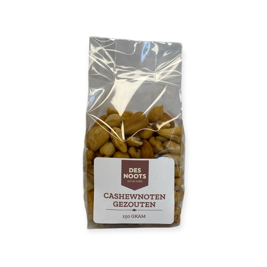 Des Noots - Cashewnoten gebrand - gezouten 150 g    
