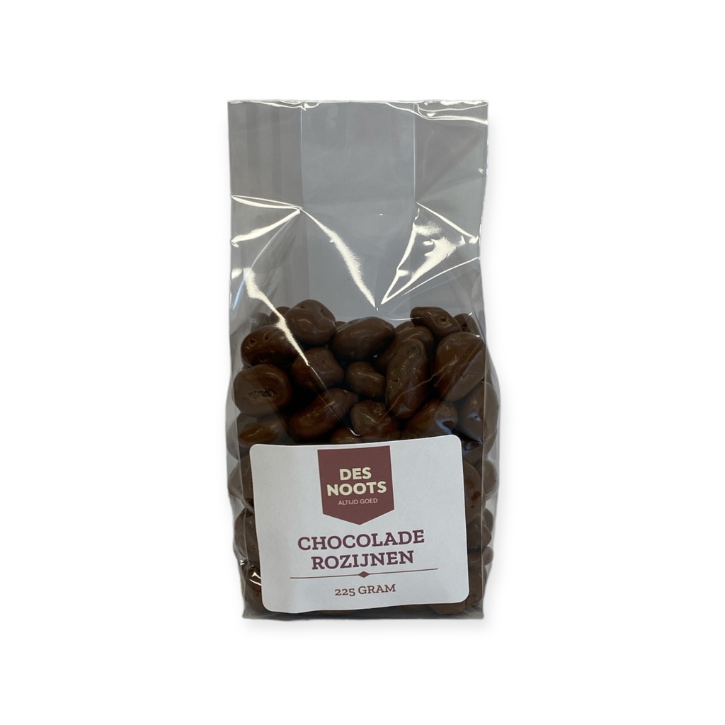 Des Noots - Chocolade rozijnen 225 g    