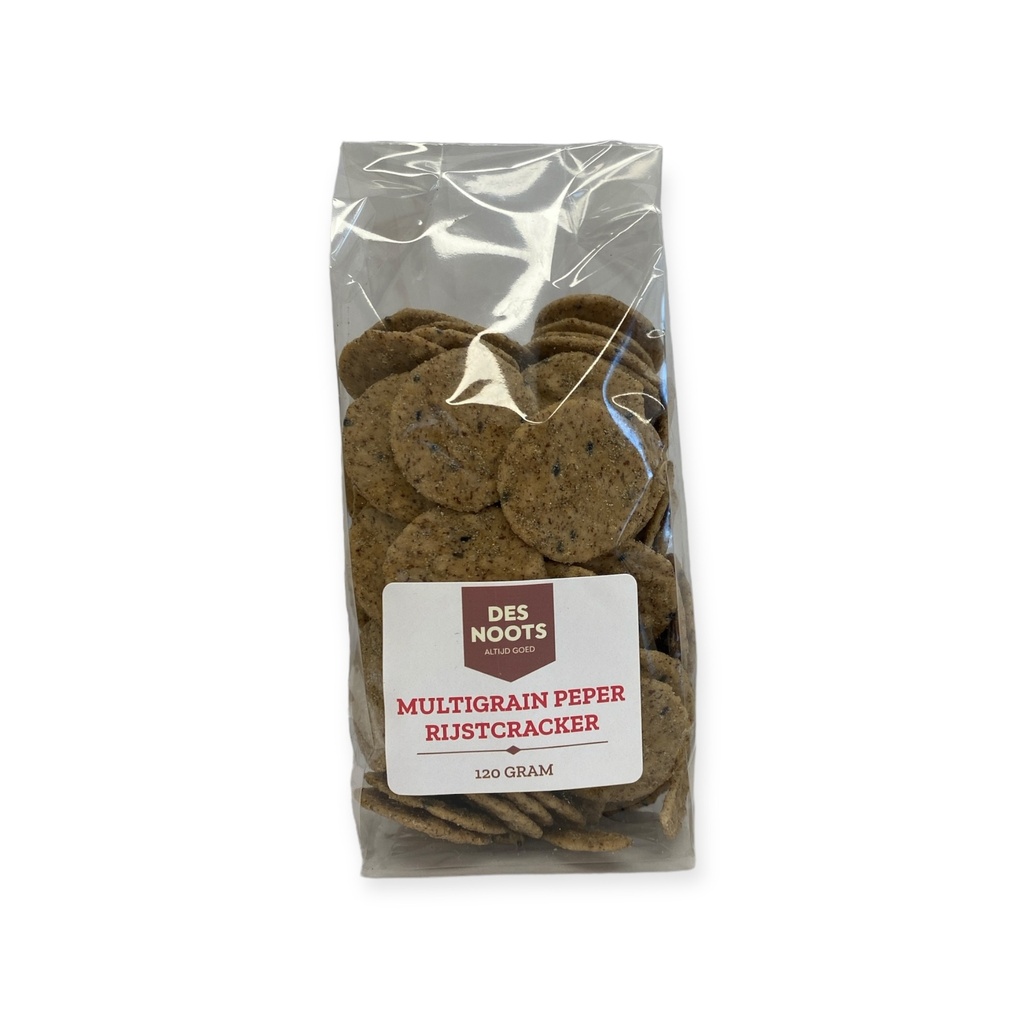 Des Noots - Rijstcracker multigrain peper 120 g     