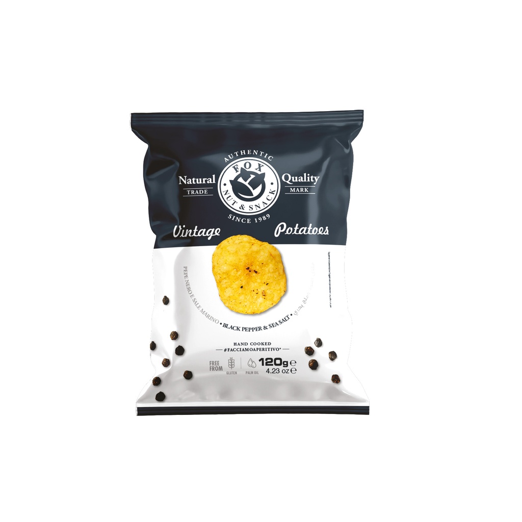 Fox Italia - Potatoes Chips Black Pepper & Salt 120 g   