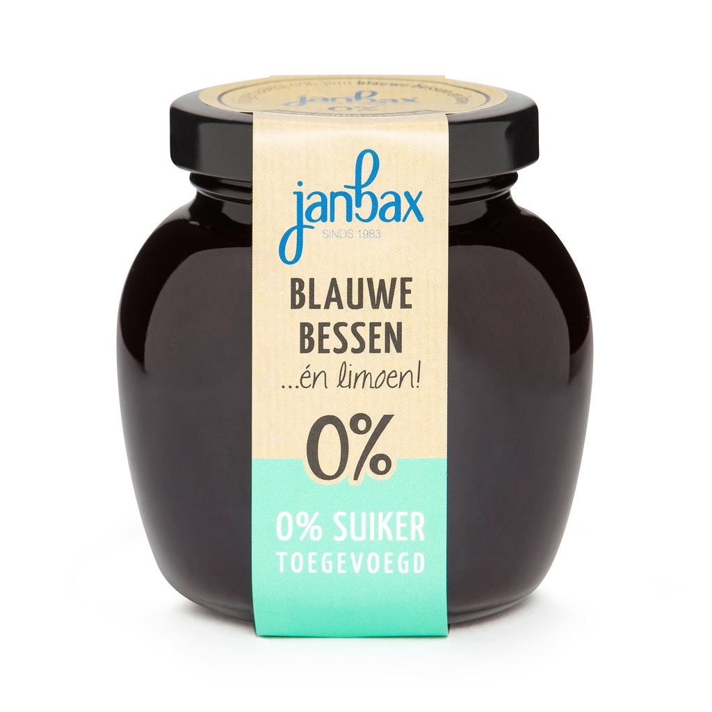 JanBax - Intense Jam Blauwe Bes Limoen 250 g  