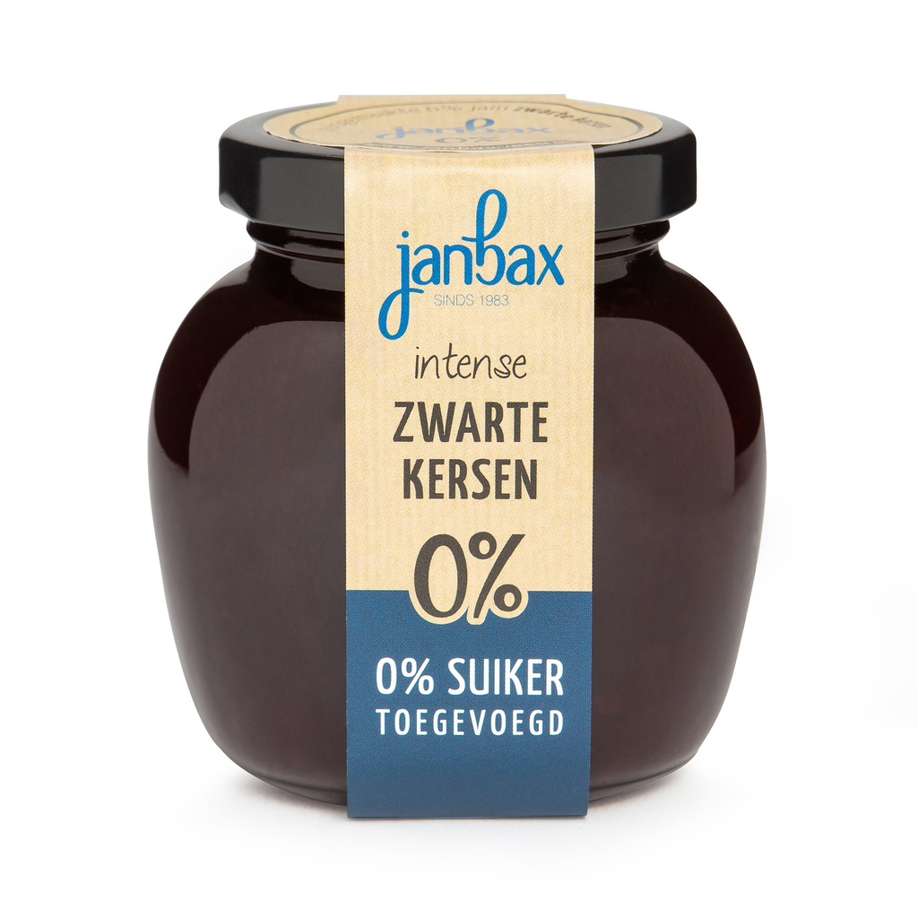 JanBax - Intense Jam Zwarte Kers 250 gr   