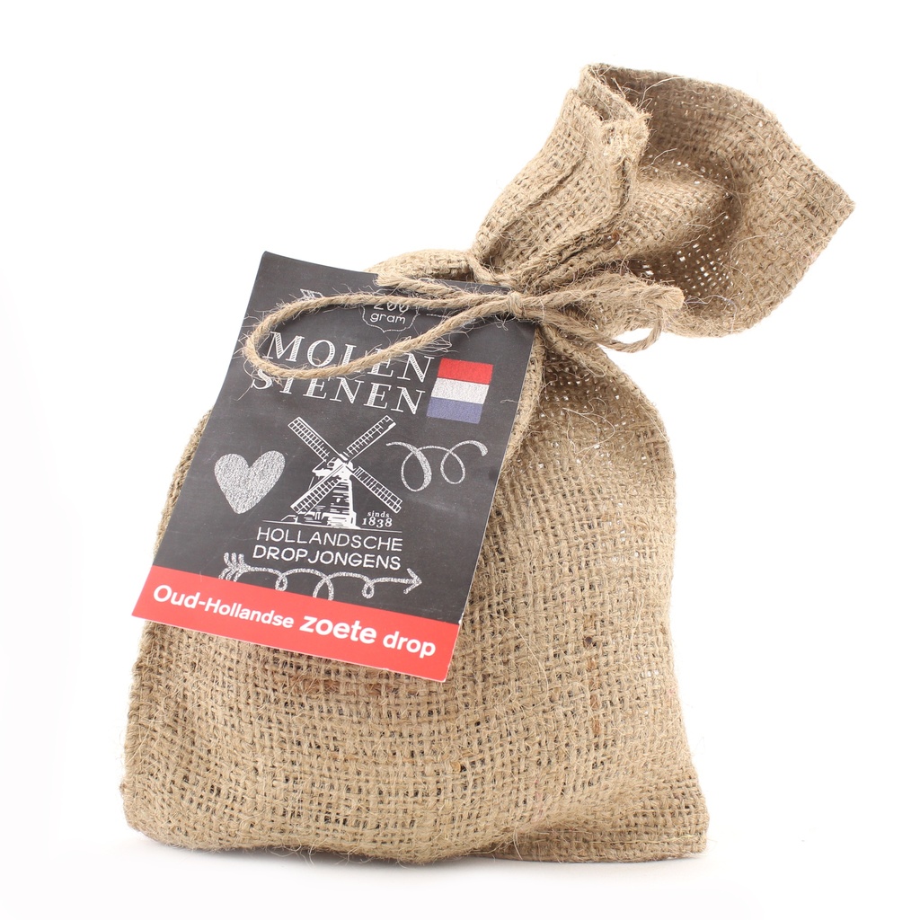 JanBax - Molensteen drop in jute zakje 200 gr  