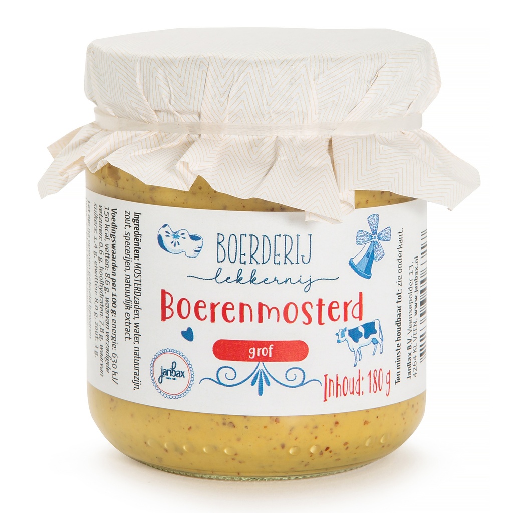 JanBax - Boerenmosterd grof 180 gr     