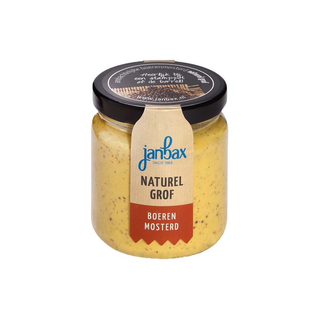JanBax - naturelmosterd grof 180 gr     