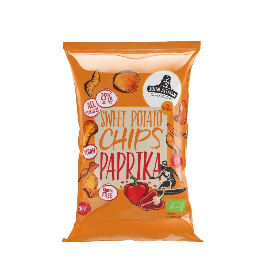 John Altman - Sweet Potato Chips Paprika 90 g BIO
