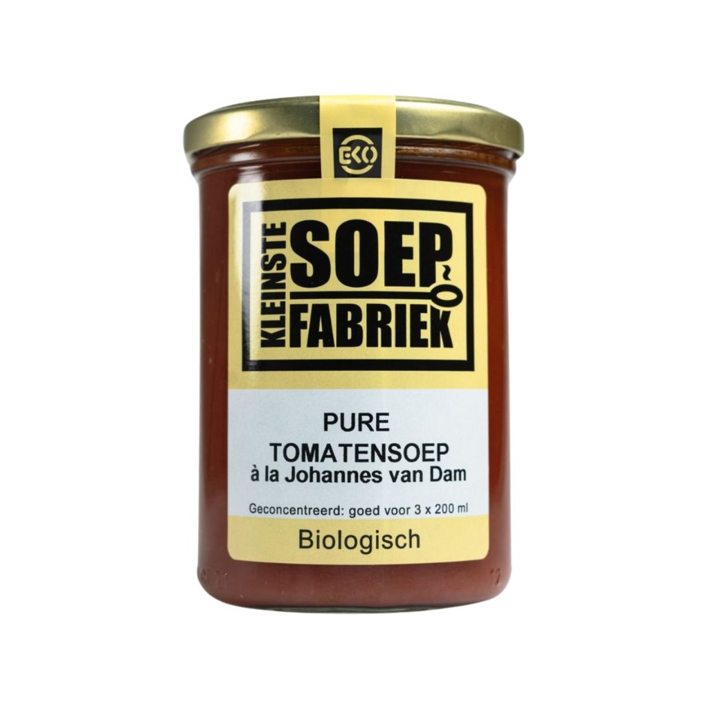 Kleinstesoepfabriek - pure tomatensoep johannes van dam 400 ml