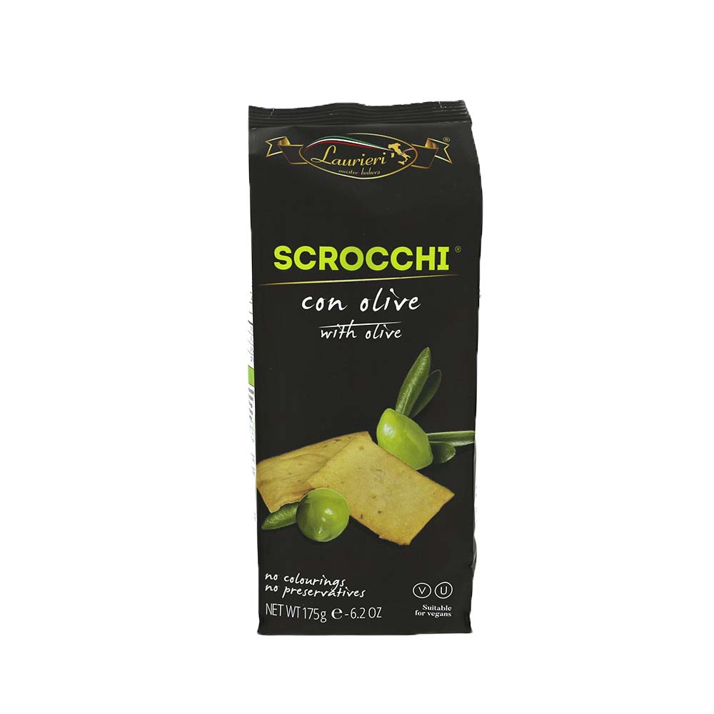 Laurieri - Premium Scrocchi Olijf 175 g