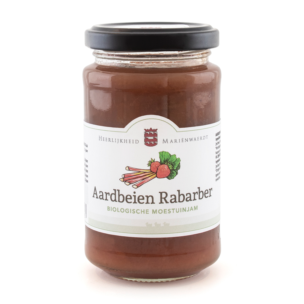 Mariënwaerdt - Rabarber Aardbeien Moestuinjam 250 g BIO