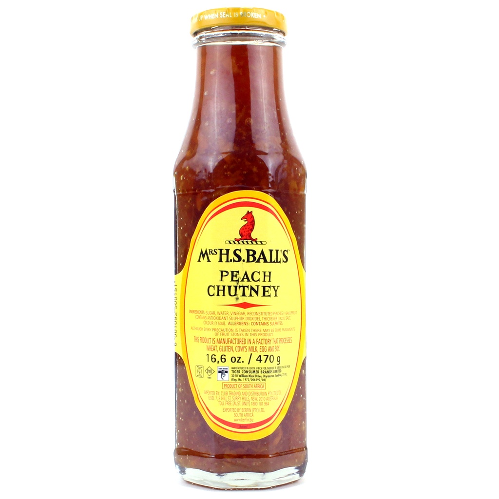 Mrs Ball's - peach chutney 470 gr    