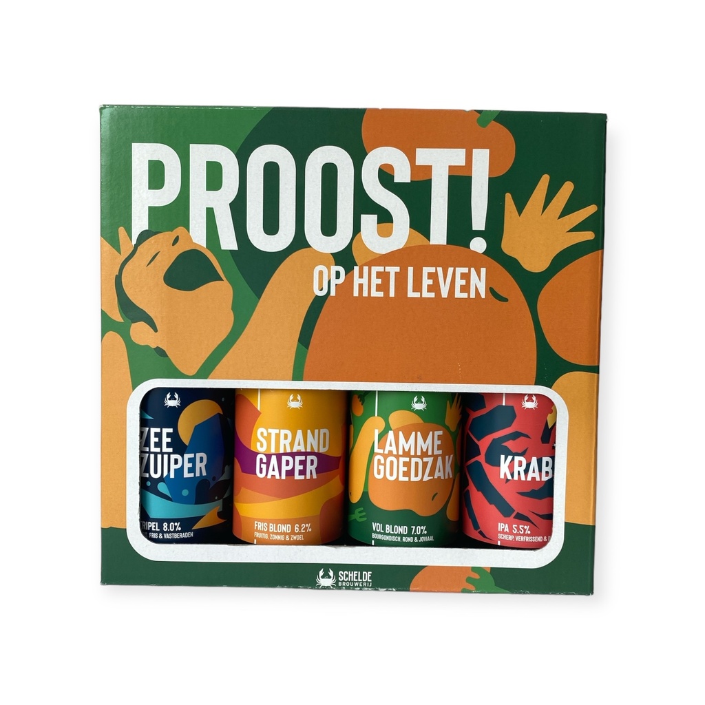 Scheldebrouwerij - Giftpack Proost op het Leven! 4 x 330 ml      