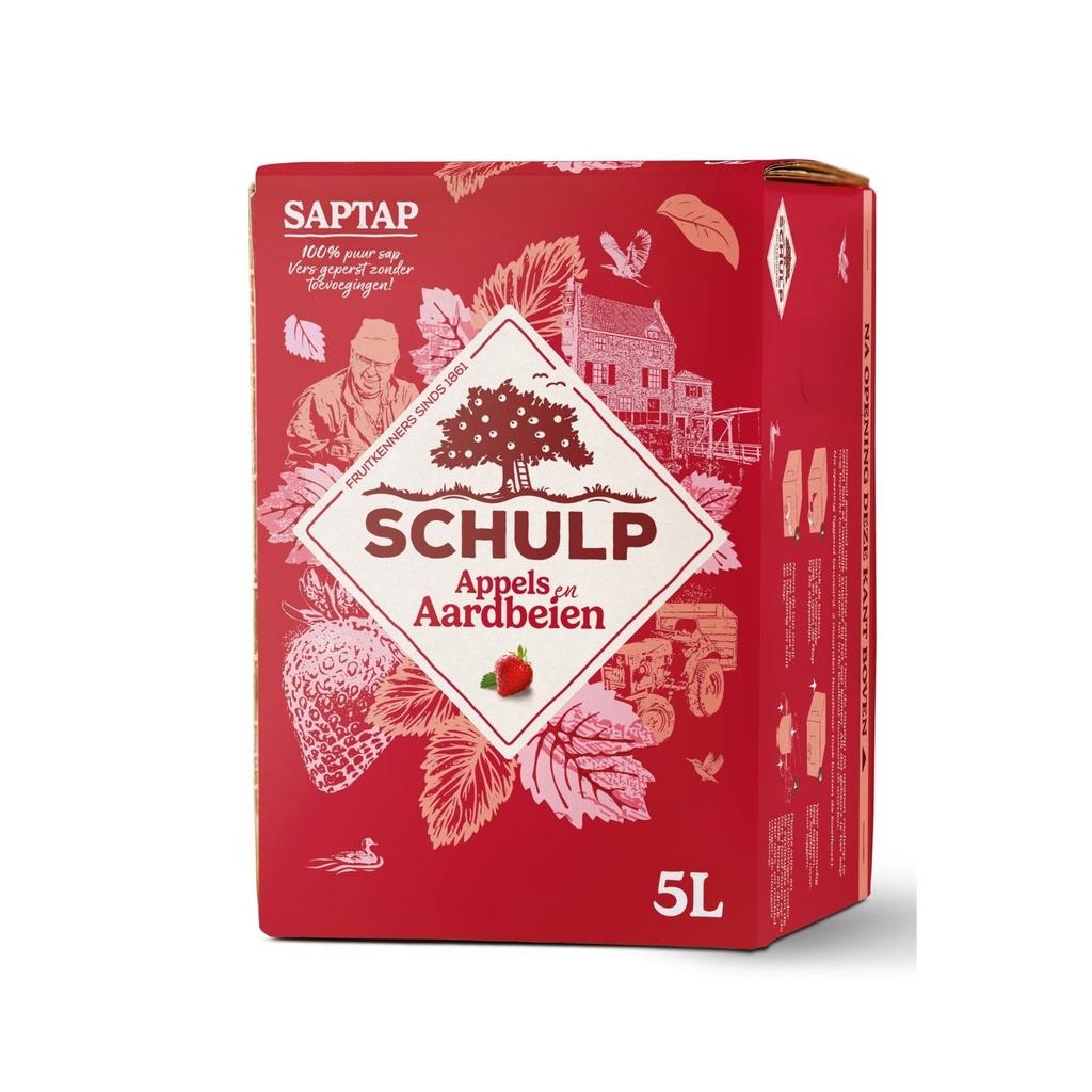 Schulp - Saptap Appel & Aardbei 5 liter