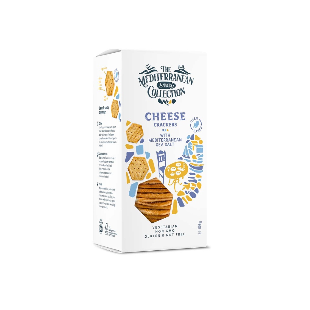 The Mediterranean Snack Collection - Cheese Cracker Sea Salt 100g