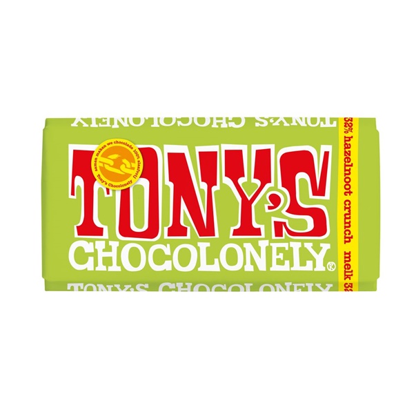 Tony's Chocolonely - Tablet Melk Hazelnoot Crunch 180 g    