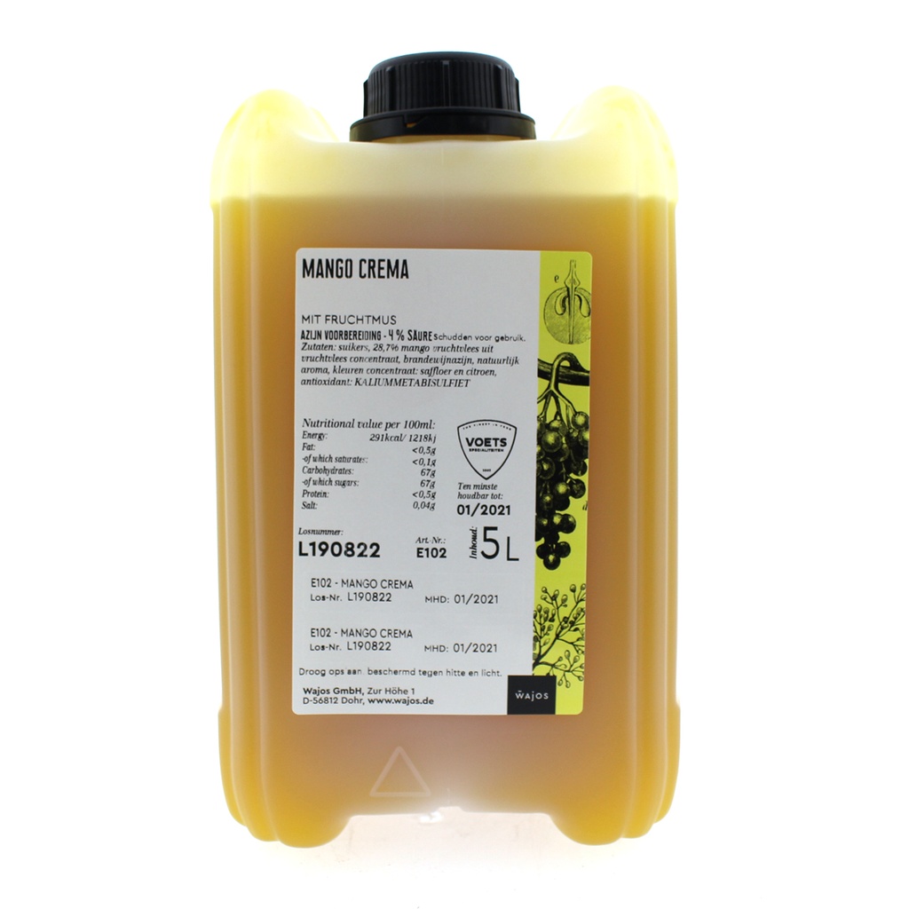 Wajos - Crema di frutta mango 5 L
