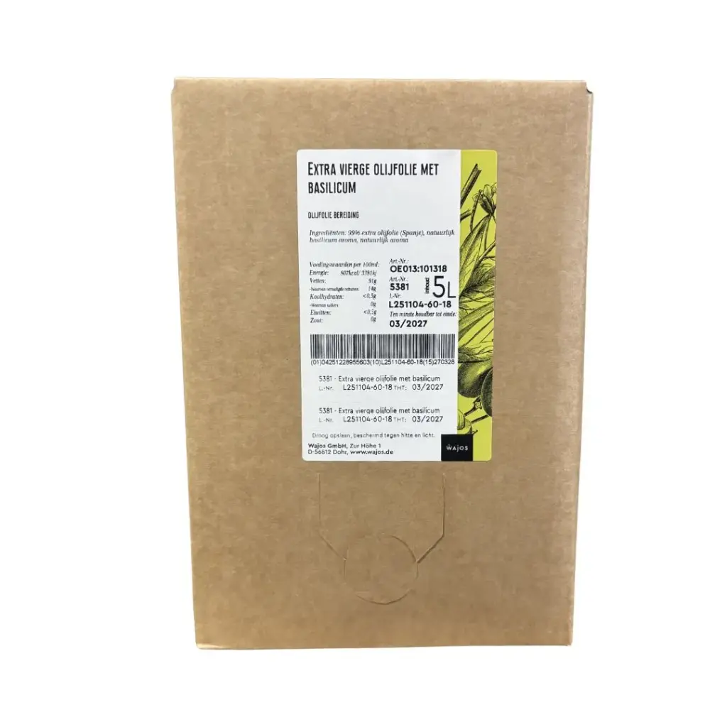 Wajos - Olijfolie met Basilicum 5 L