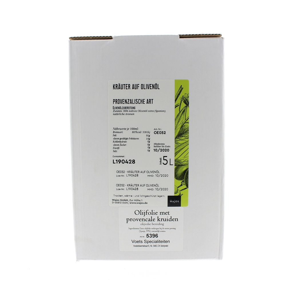 Wajos - Olijfolie met Provençaalse kruiden 5 L   