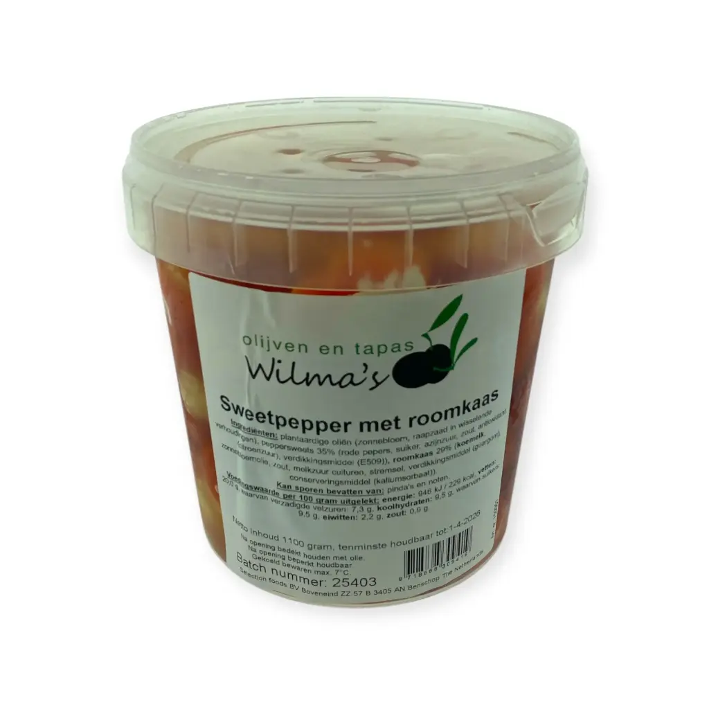 Wilma's - Sweet-Peppers met Roomkaas 1100 g    
