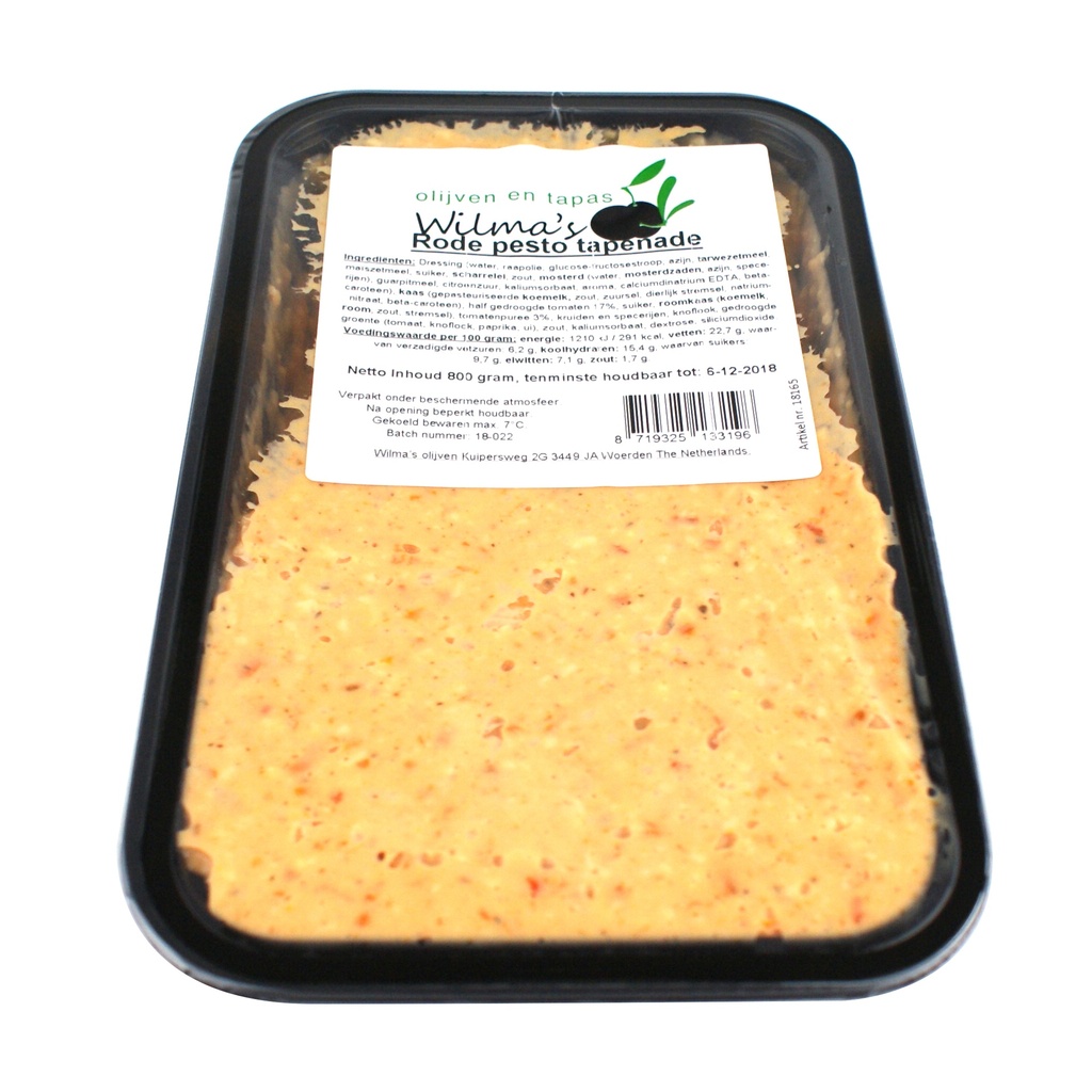 Wilma's - Rode Pesto Tapenade 800 g   