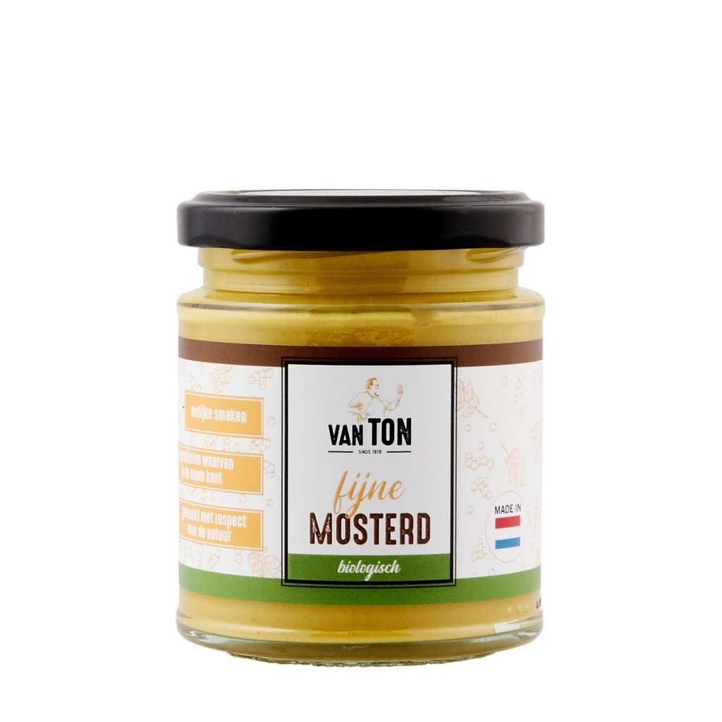 Van TON - Fijne Mosterd BIO 170 g   