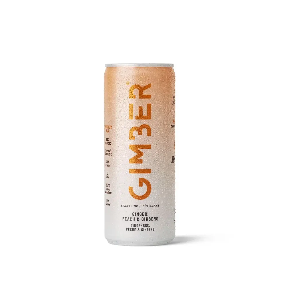 GIMBER ginger, peach & ginseng 250 ml BIO