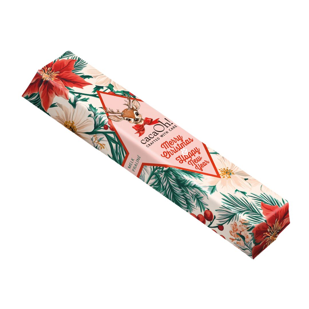 CacaOh! - Reep Kerst Melk Praliné 45g