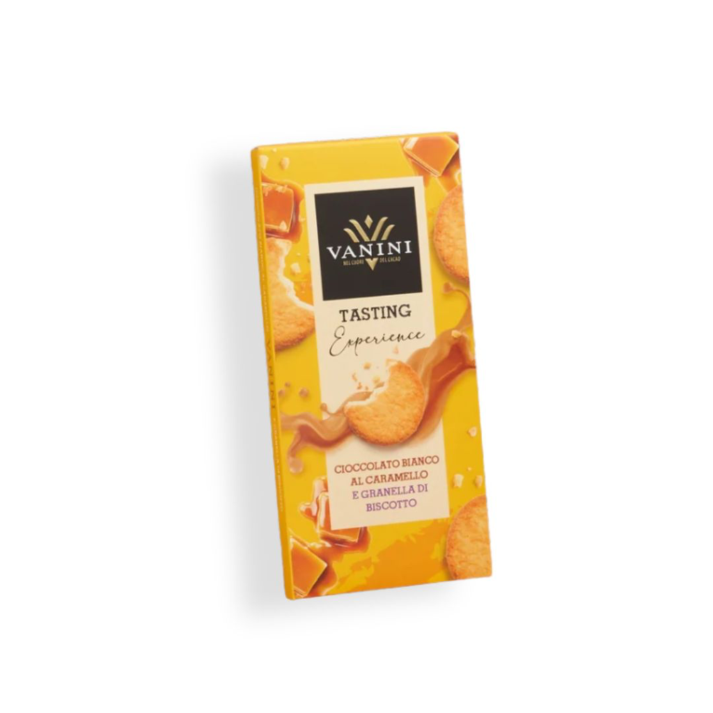 Vanini - Witte chocolade met karamel en koekkruimels 75 g