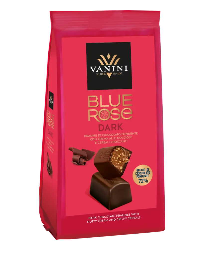 Vanini - Blue Rose Praline puur met hazelnootvulling 120 g