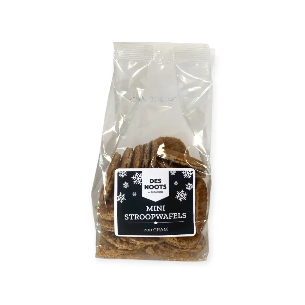 Des Noots - Mini Stroopwafels Zwart Winter 200 g