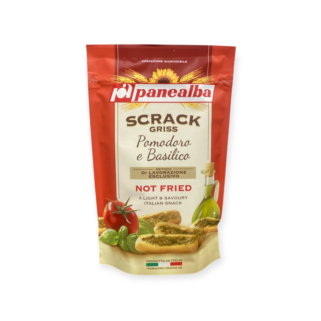 Panealba - Scrack griss tomaat & basilicum 100g