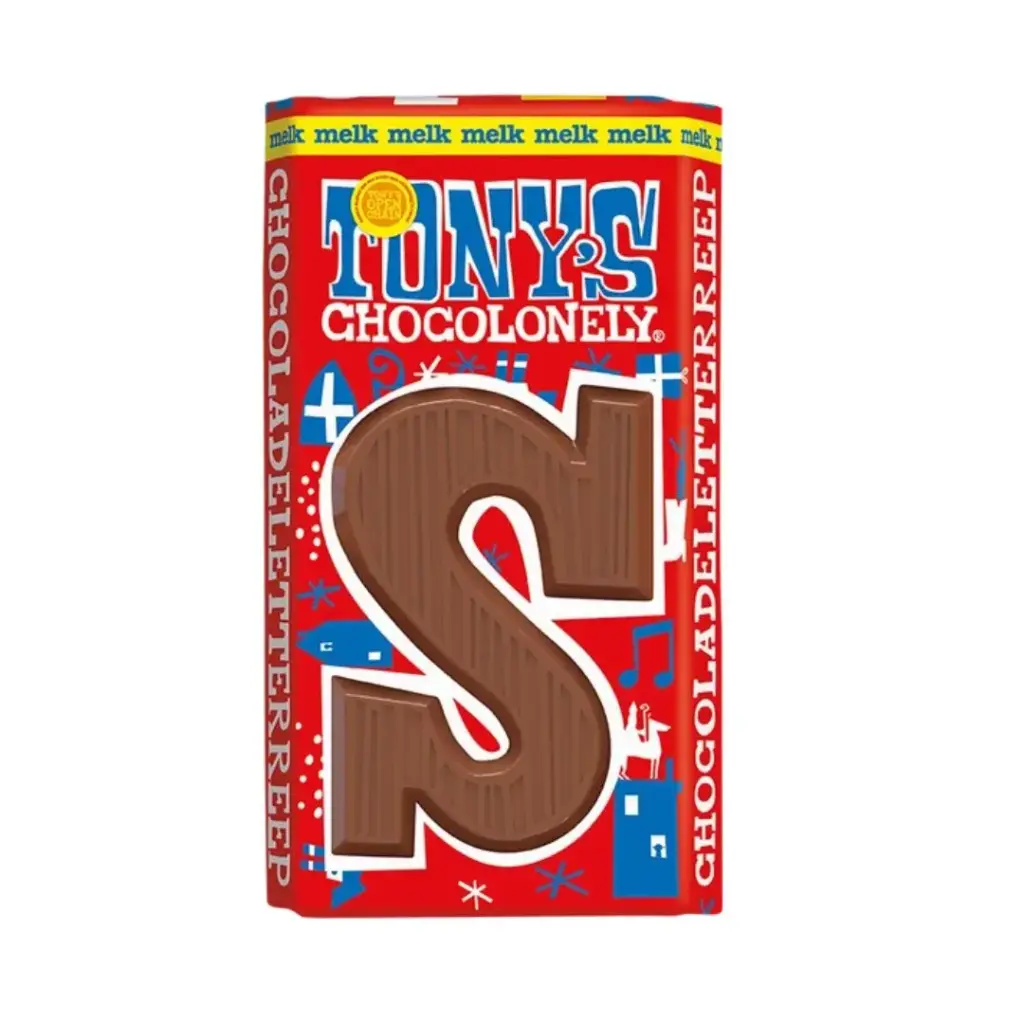 Tony's Chocolonely - Chocoladeletter Reep S Melk 90 g