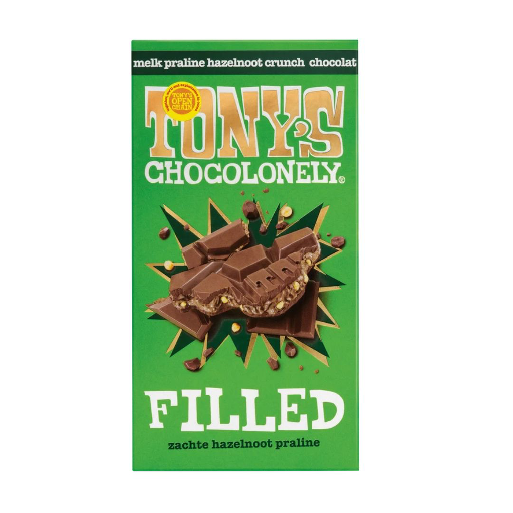 Tony's Chocolonely - Filled Praliné Hazelnoot Crunch 127 g