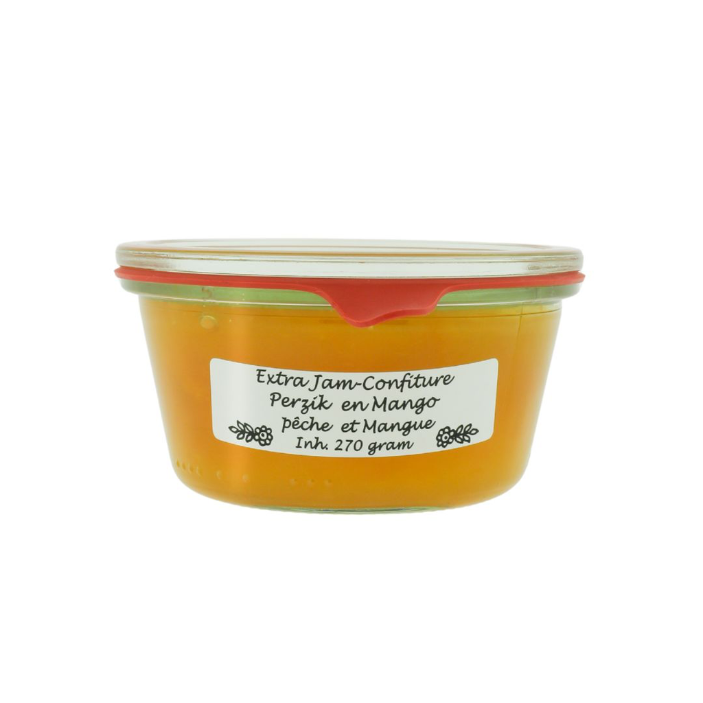 Theo van Woerkom - Extra Jam-Confiture Perzik & Mango 270 g 