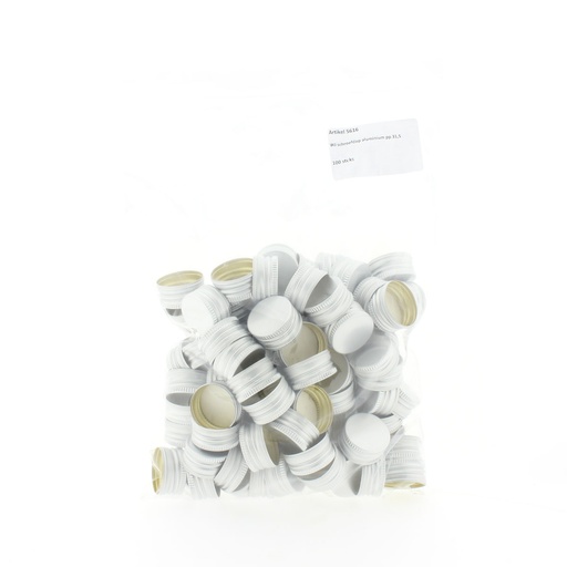 [5616] Alle sluitingen - schroefdop aluminium pp 31,5     