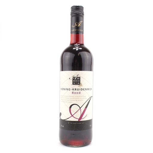 [8656] Ambrosia - honing-kruidenwijn ROOD 750 ml     