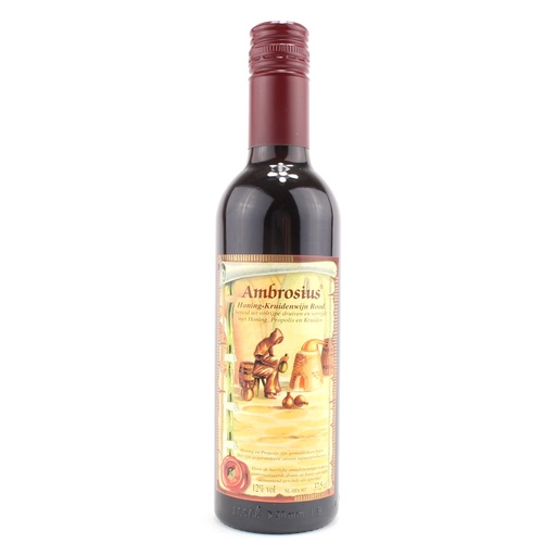 [8684] Ambrosius - honing-kruidenwijn ROOD 375 ml     