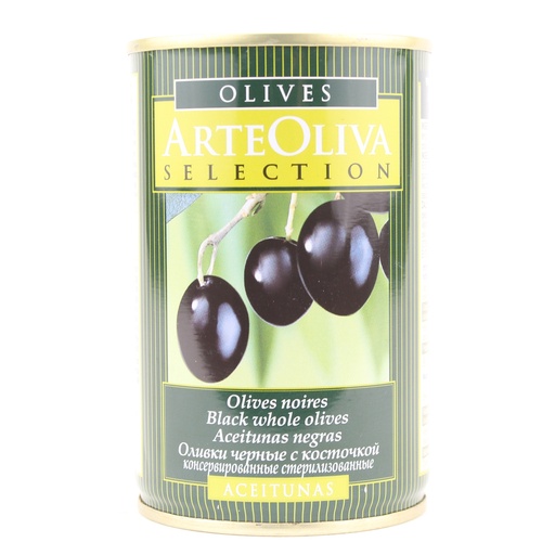 [8018] Arte Oliva - Oliva olijven zwart met pit 300 g  