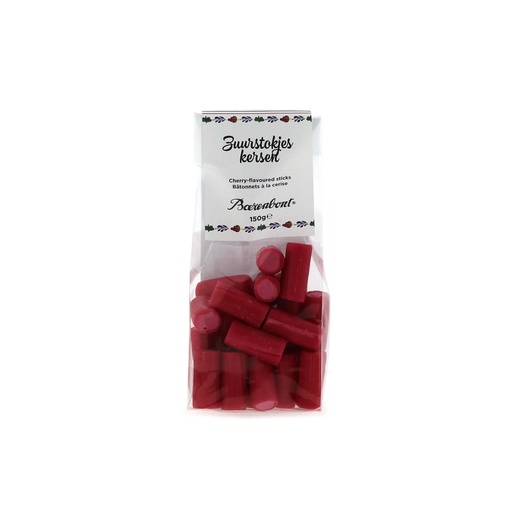 [15040] Boerenbont - Zuurstokjes Kersen 150 g      