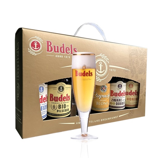[1149] Budels - Geschenkdoos + glas 5 x 30 cl BIO