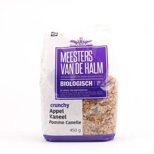 [6631] De Halm - Crunchy Appel Kaneel 450 g BIO