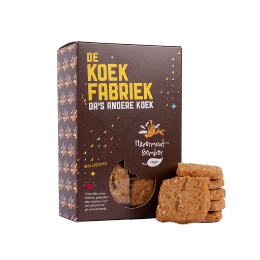 [99808] De Koekfabriek - Havermout-gember (Vegan) 80 g      