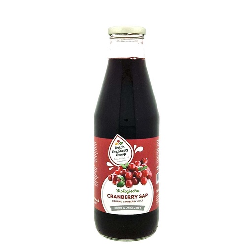 [9075] Dutch Cranberry Group - Cranberrysap ongezoet 750 ml BIO    
