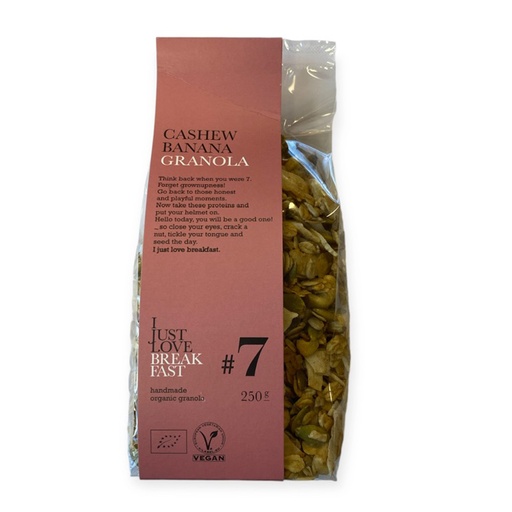 [6967] I Just Love Breakfast - Granola #7 Cashew Banaan 250 g BIO