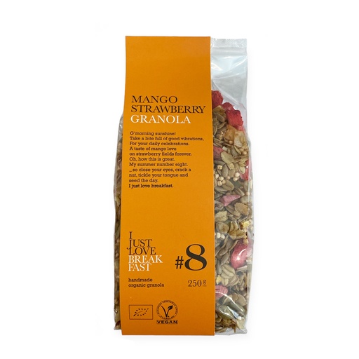[6968] I Just Love Breakfast - Granola #8 Aardbei Mango 250 g BIO